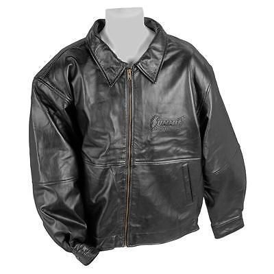 Summit jacket leather embossed summit equipment logo zipper black men&#039;s 2x-lg ea