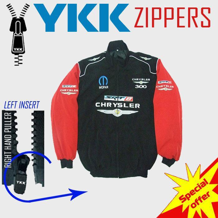 Chrysler srt8 mopar 300 racing jacket black and red all youth/adult size ykk zip