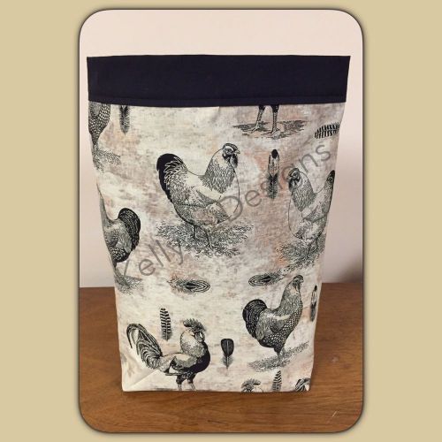 New handmade car home litter trash bag container chickens black tan