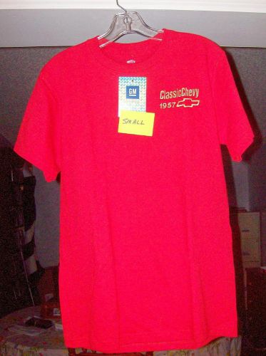 Red tee shirt classic chevy 1957 logo small new w/ tags!!