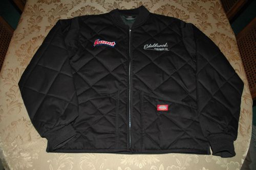 Edlebrock summit racing equipment black quilted lined jacket, large