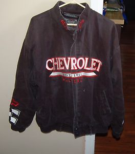 Choko authentic motorsports apparel chevrolet racing zip up jacket large (go)