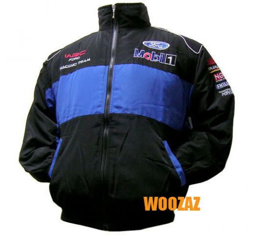 Ford wrc rally mustang nascar gt racing jacket blue xl