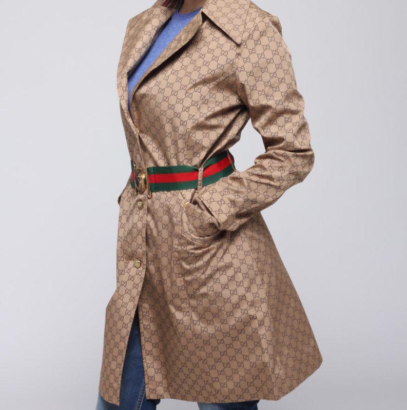 Womens gucci brown jacket size usa 10 / uk 12 ladies coat bnwt