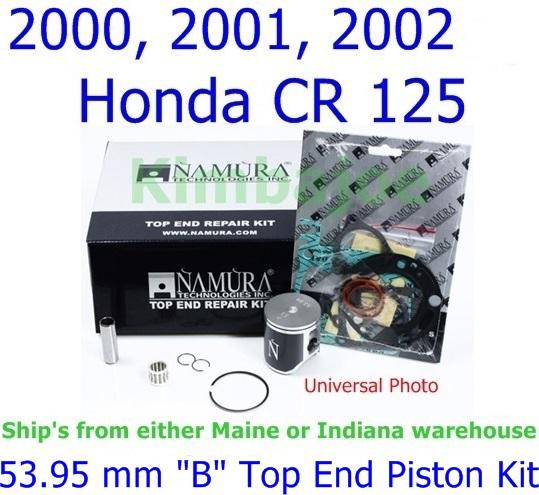 2000 2001 2002 honda cr 125 namura 53.95 mm "b" top end piston kit 