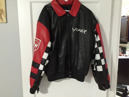 Dodge viper mopar collection leather lambskin jacket coat mens size medium