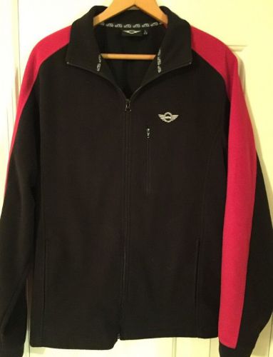 Mini cooper l black/red soft fleece shell jacket