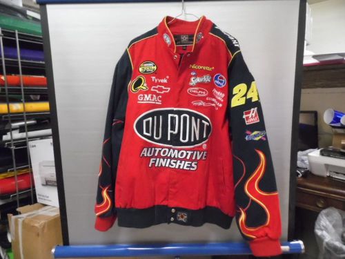Jeff gordon #24 jh design dupont nascar twill racing jacket adult x-large