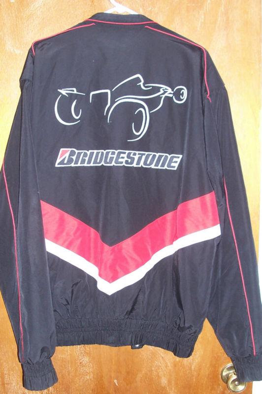 Bridgestone racing tires jacket size xl men’s black red extra large coat sport