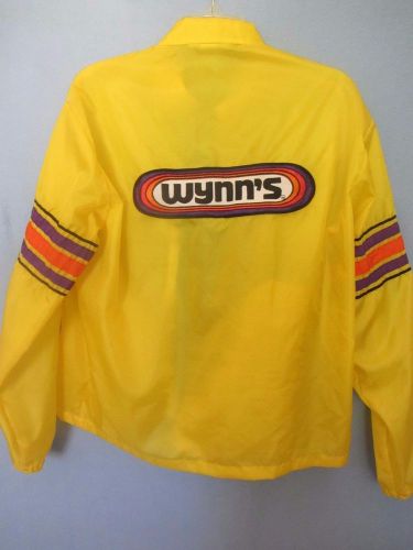 Wynns oil vintage racing jacket 100% nylon size medium zip front 2-pocket sewn