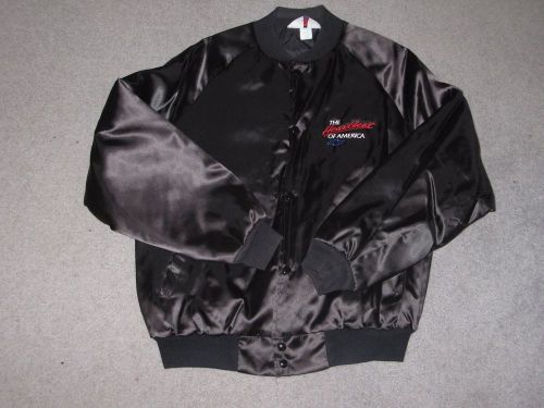 Chevrolet chevy heartbeat satin nylon jacket black xl excellent
